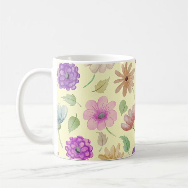 Tasse mit Blumen (Links)