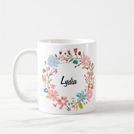 Tasse mit Blumenbezeichnungen - Personalisierte Bl