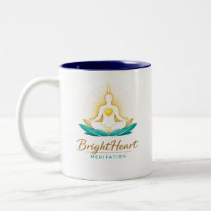 Tasse mit Brightheart-Meditations-Logo für Männer