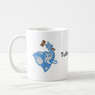 Tasse mit Brown und blaues Logo und Text