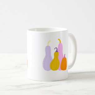 Tasse mit bunten Kürbissen