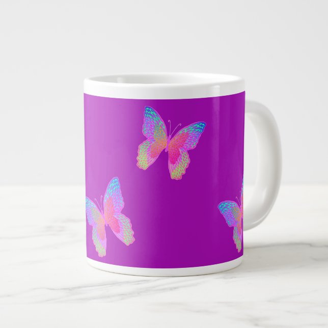 Tasse mit Butterbläschen (lila) (Vorderseite Rechts)