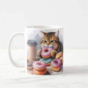 Tasse mit Cat and Donuts - Kaffee & Donut