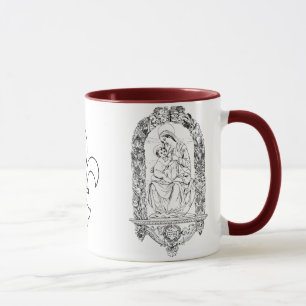 Tasse mit christlichen Symbolen