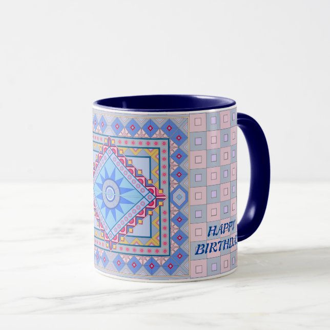 TASSE MIT COOLER KUNST FÜR DEN GEBURTSTAG (VorderseiteRechts)