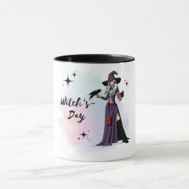 Tasse mit dem Design einer Niedlichen Hexe: Magie 