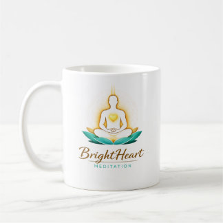 Tasse mit dem Logo der Male Brightheart Meditation
