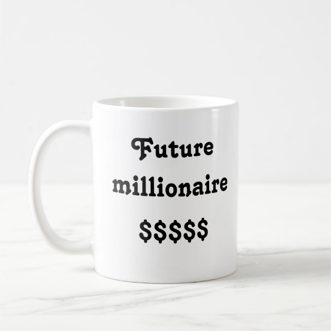 Tasse mit dem Text "Future Millionaire" (Links)