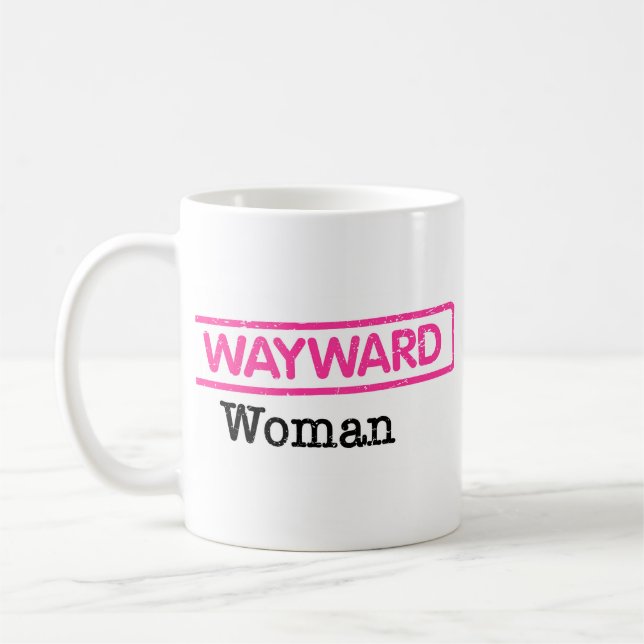 Tasse mit dem Wayward-Frauenlogo (Links)