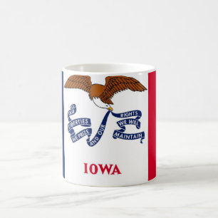 Tasse mit der Fahne des Staat Iowa - USA