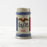 Tasse mit der Fahne des Staat Iowa - USA