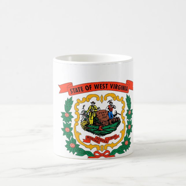 Tasse mit der Fahne des Staat West Virginia - USA (Mittel)
