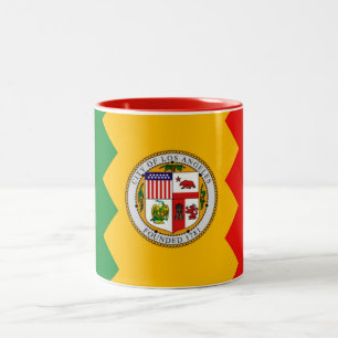 Tasse mit der Fahne von Los Angeles Kalifornien