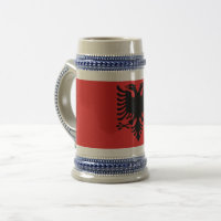 Tasse mit der Flagge Albaniens
