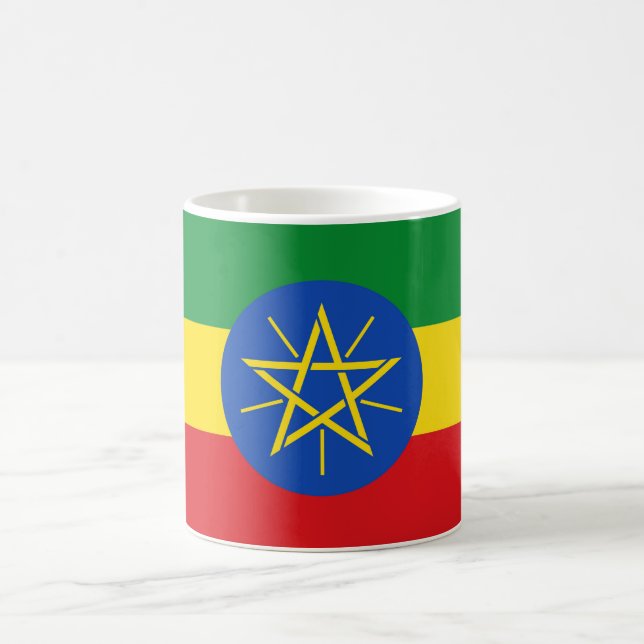 Tasse mit der Flagge Äthiopiens (Mittel)