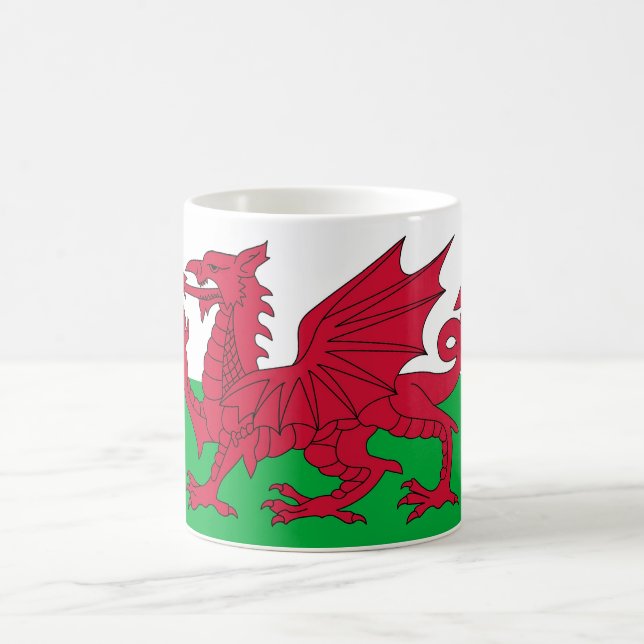 Tasse mit der Flagge der Wales (Mittel)