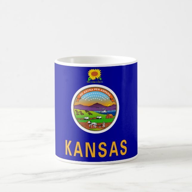 Tasse mit der Flagge des Staat Kansas - USA (Mittel)