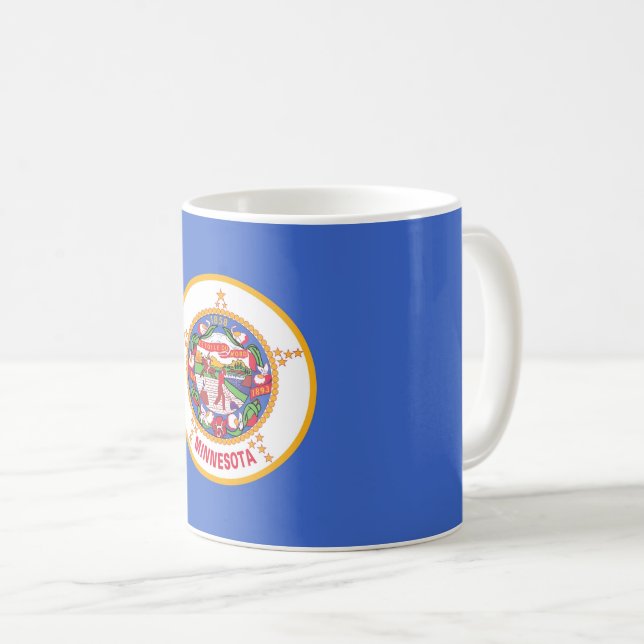 Tasse mit der Flagge des Staat Minnesota - USA (VorderseiteRechts)