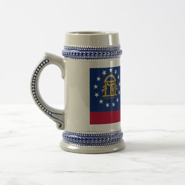 Tasse mit der Flagge Georgiens Staat - USA (Links)