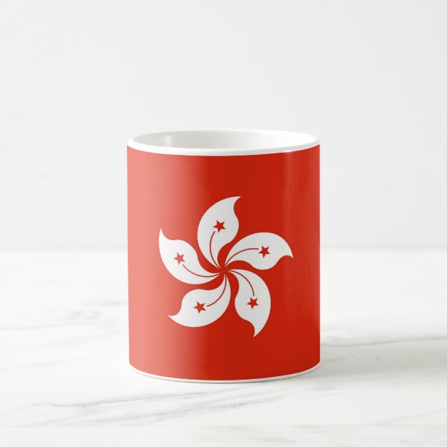 Tasse mit der Flagge Hongkongs, China (Mittel)