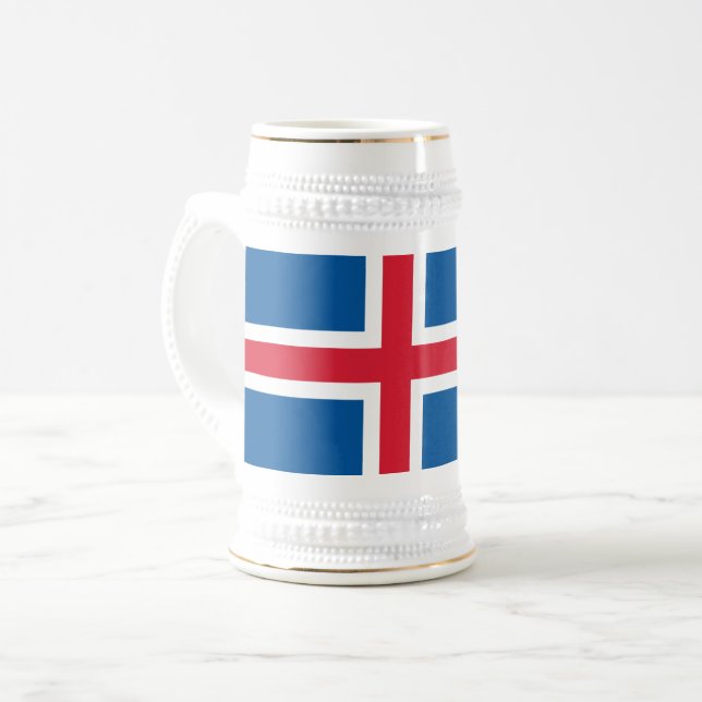 Tasse mit der Flagge Islands (Vorderseite Links)