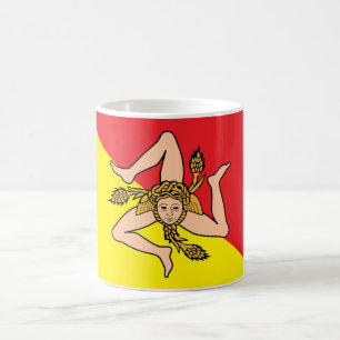 Tasse mit der Flagge Siziliens, Italien