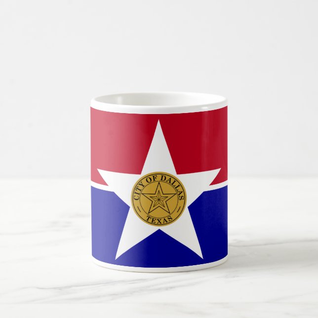 Tasse mit der Flagge von Dallas, USA (Mittel)