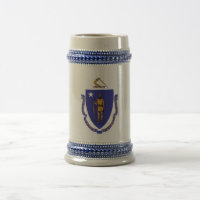 Tasse mit der Flagge von Massachusetts Staat - USA