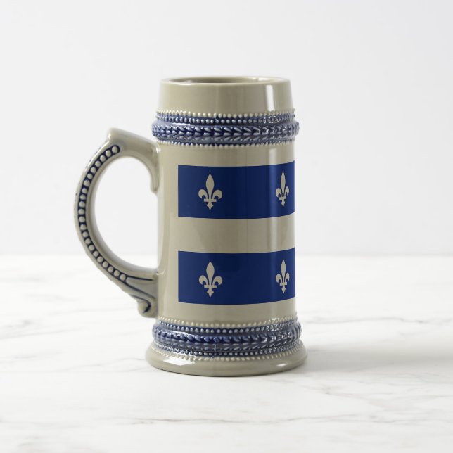 Tasse mit der Flagge von Quebec, Kanada (Links)