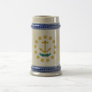 Tasse mit der Flagge von Rhode Island Staat - USA