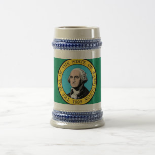 Tasse mit der Flagge von Washington Staat - USA