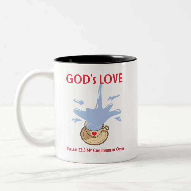 Tasse mit der Schrift (Links)