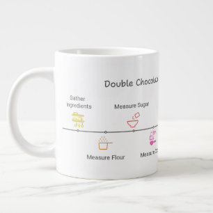 Tasse mit doppeltem Schokoladenkuchen im Mikrowell