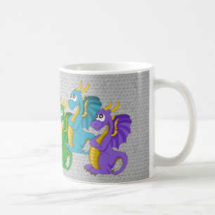 Tasse mit Drachen-Cartoon