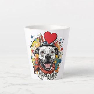 Tasse mit einem lächelnden Pitbull