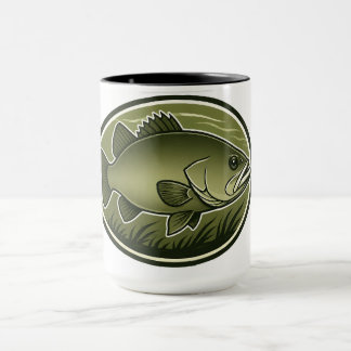 Tasse mit einem Smallmouth-Bass-Logo