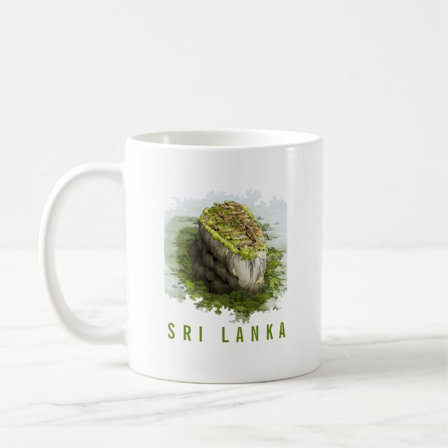 Tasse mit einer Sigiriya Festung Kunst. (Links)
