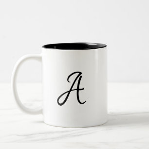 Tasse mit einfacher Anfangsbuchstabe Monogramm-Log