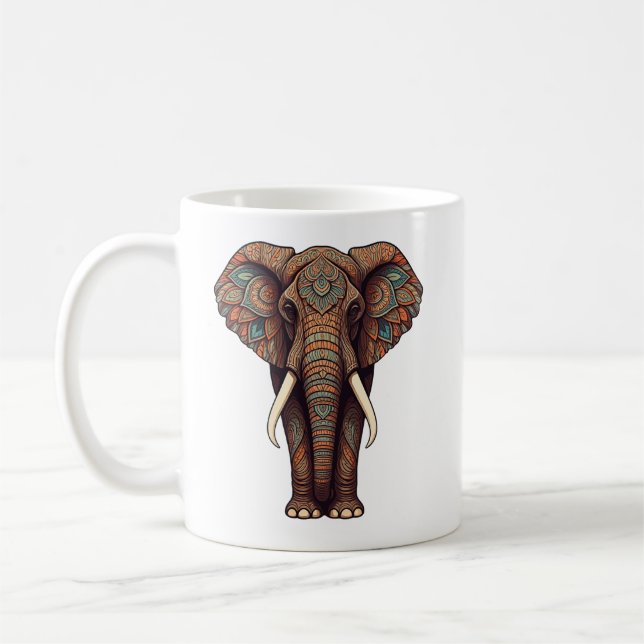 Tasse mit Elefantendesign (Links)