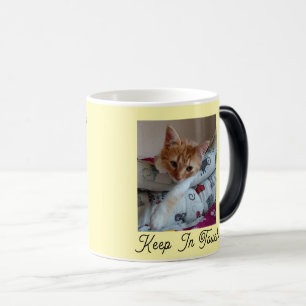Tasse mit Farbwechsel für Katzenliebhaber 'Keep In