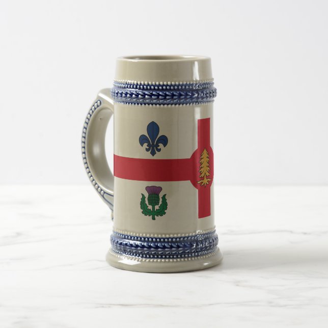 Tasse mit Flagge von Montreal, Kanada (Vorderseite Links)