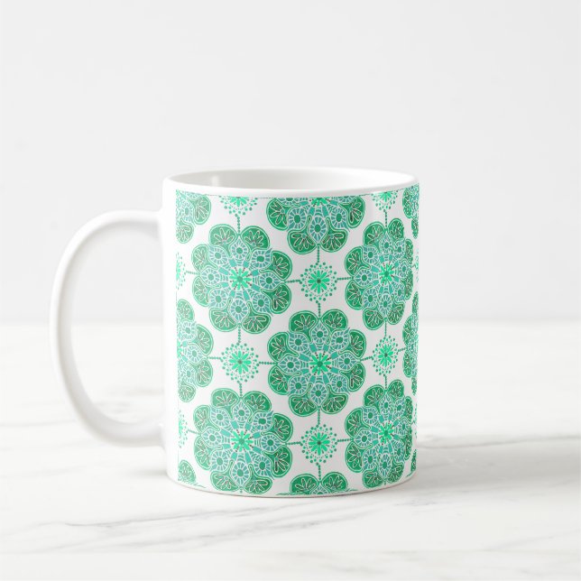 Tasse mit Fliesendesign (Links)