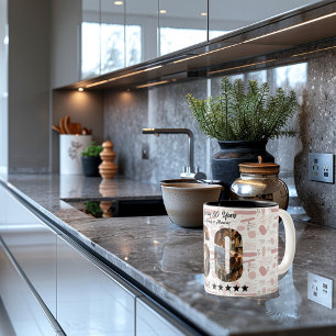 Tasse mit Fotocollage '60 Jahre genießen' - Benutz