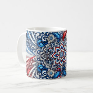 Tasse mit französischem Farbdesign