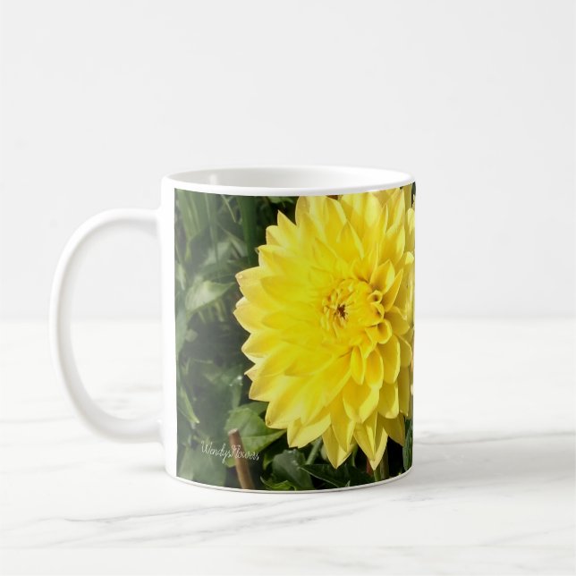 Tasse mit gelben Dahlien (Links)