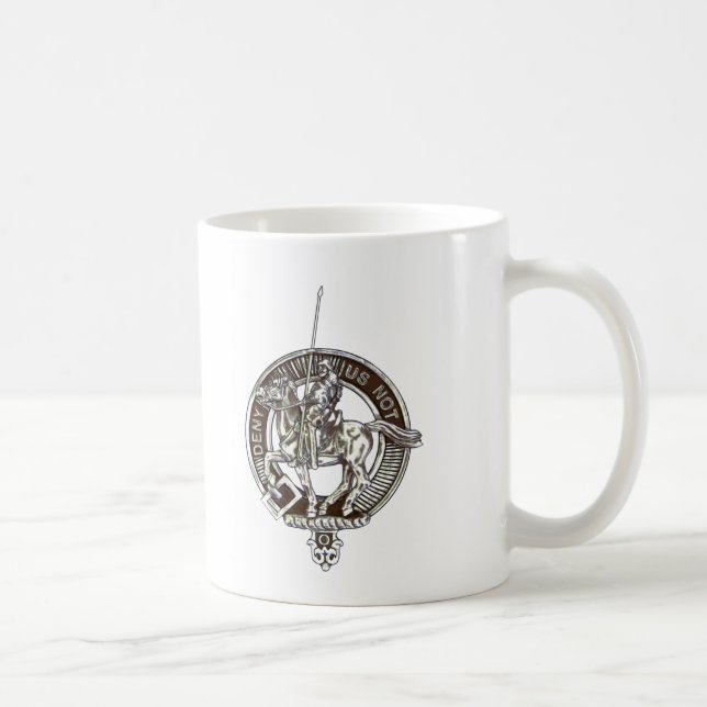 Tasse mit Gesellschafts-Wappen und Tartankarte von (Rechts)