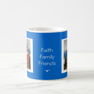 Tasse mit Glauben-Familien-Freund-Mitteilung