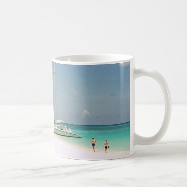 Tasse mit Grand Cayman Beach Szene (Rechts)
