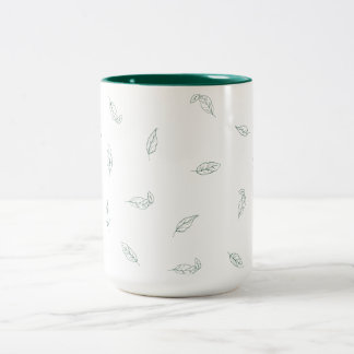 Tasse mit grünem Leaf