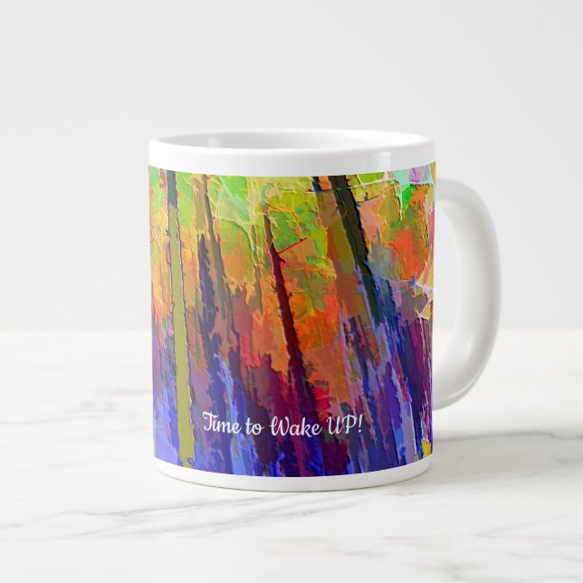 Tasse mit hellem abstraktem Design (Vorderseite Rechts)